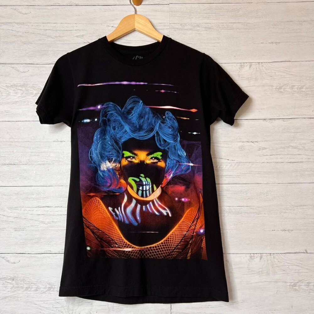 Lady Gaga Band Tee Womens SZ Small Enigma Las Vegas Residency 100% Cotton Music